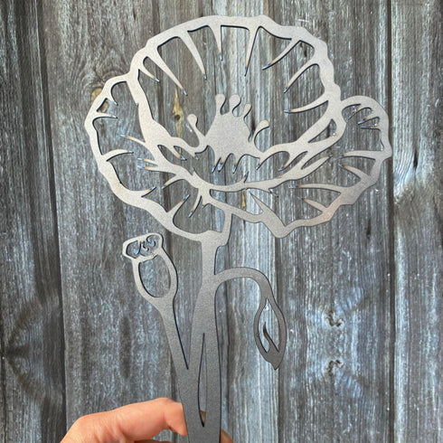 Poppy - Rustic Rusted Garden Wildlife Sculpture